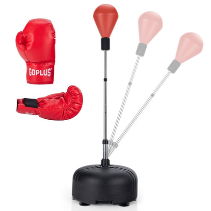 Verstellbares freistehendes Boxball-Set mit Handschuhen