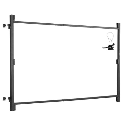 Adjustable Iron Gate Frame Kit, 60–96 In, Anti-Sag Latch