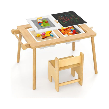 Table d'activités réglable pour enfants avec plateau réversible