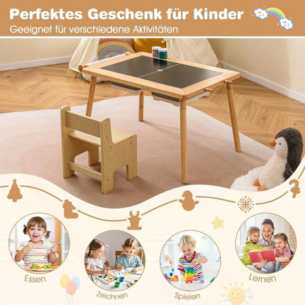 Table d'activités réglable pour enfants avec plateau réversible