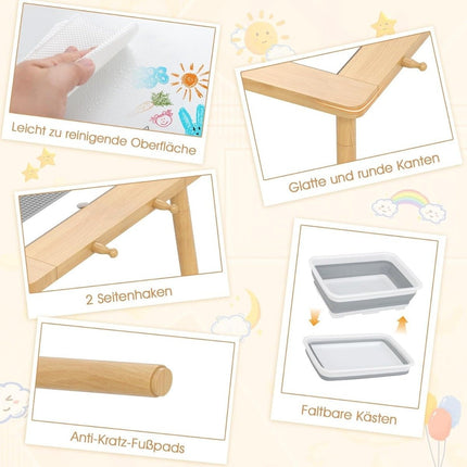 Table d'activités réglable pour enfants avec plateau réversible