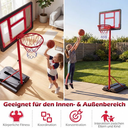 Panier de basket-ball réglable pour enfants (95-155 cm) avec base lestable
