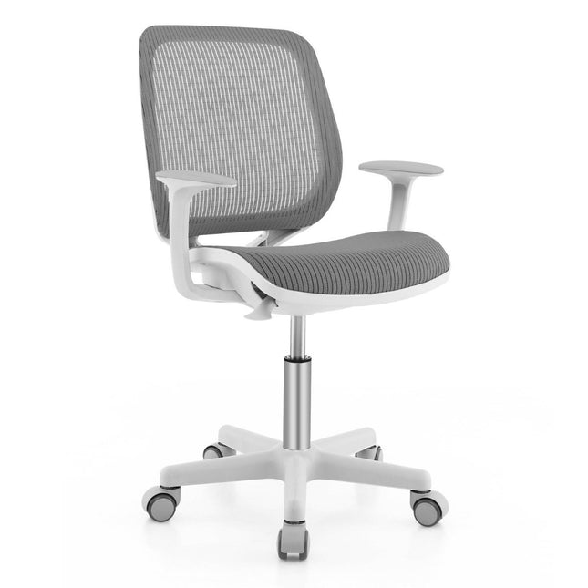 Chaise de bureau réglable pour enfant avec frein de siège, ergonomique, grise