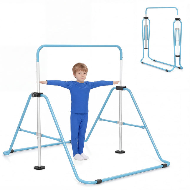 Verstellbarer Kinder-Turnrecks, klappbar, 90-130 cm, Blau