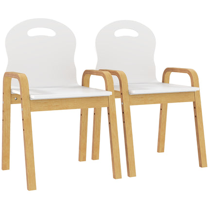 Verstellbares Kinder-Holzstuhl-Set, rutschfeste Pads, Alter 3-15