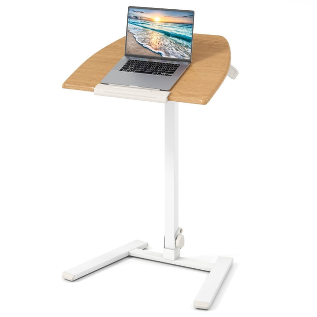 Verstellbarer Laptoptisch mit neigbarer Platte und Rollen