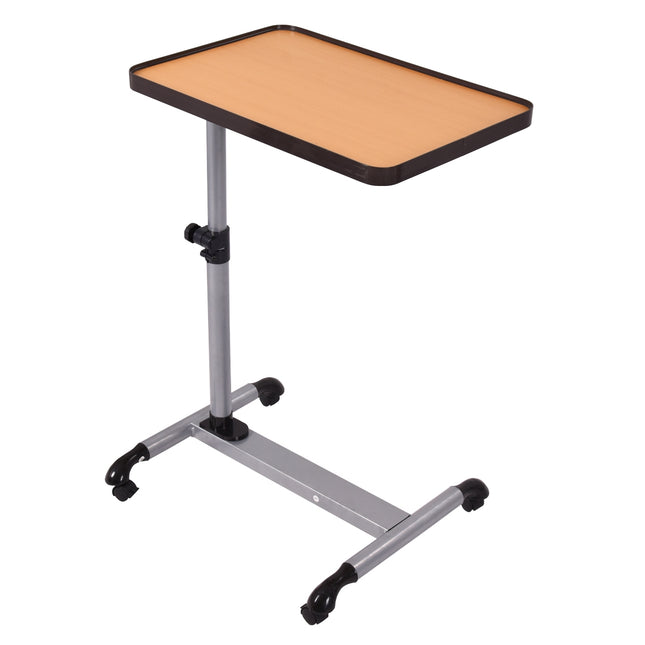 Table pour ordinateur portable réglable avec roulettes, plateau inclinable 52 x 34 cm