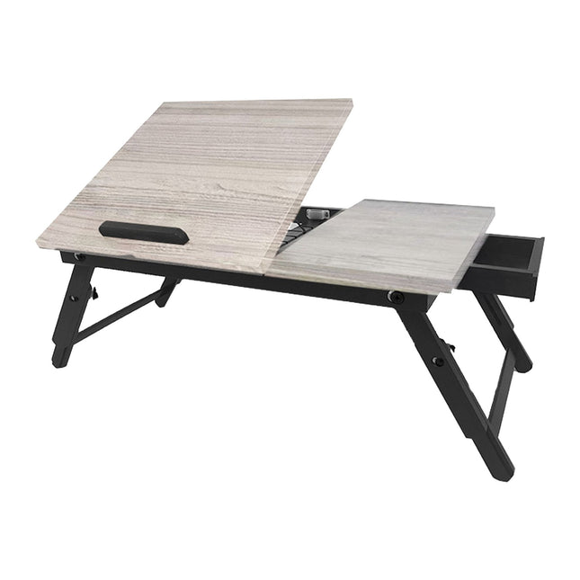 Table pour ordinateur portable réglable avec tiroir - Plateau inclinable