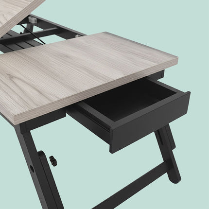 Table pour ordinateur portable réglable avec tiroir - Plateau inclinable