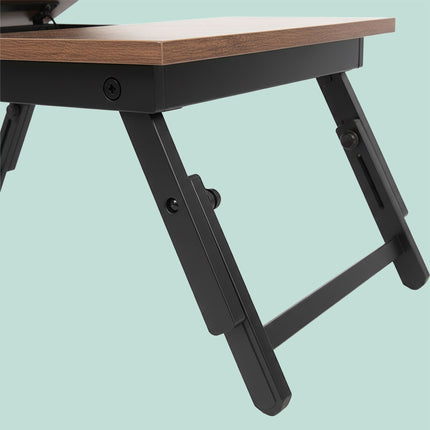 Table pour ordinateur portable réglable avec tiroir - Plateau inclinable, pliable