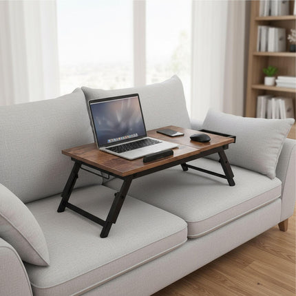 Table pour ordinateur portable réglable avec tiroir - Plateau inclinable, pliable