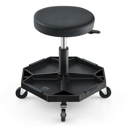 Tabouret de mécanicien réglable avec plateau à outils, capacité de charge de 150 kg
