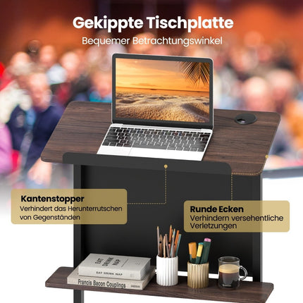Pupitre mobile réglable avec plateau incliné