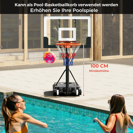 Panier de basket-ball extérieur réglable, hauteur réglable de 100 à 212 cm