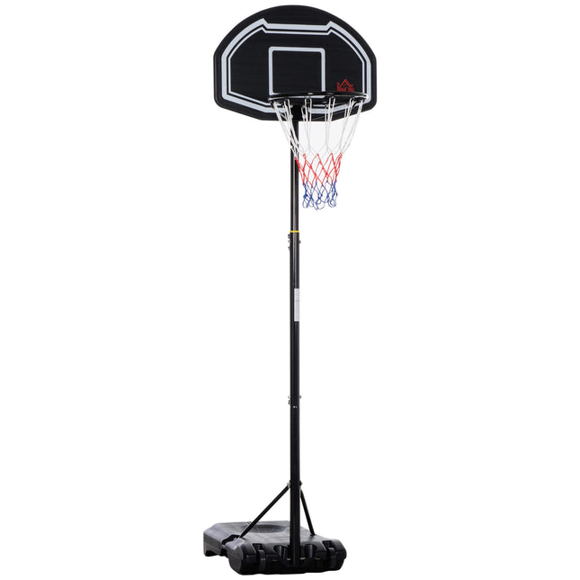 Verstellbarer Outdoor-Basketballkorb mit Rollen, 160-210 cm