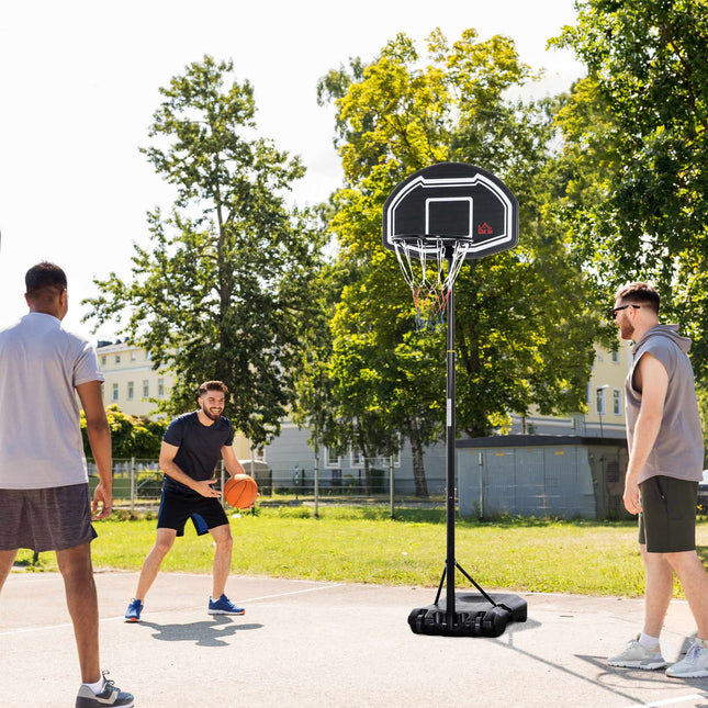 Verstellbarer Outdoor-Basketballkorb mit Rollen, 160-210 cm