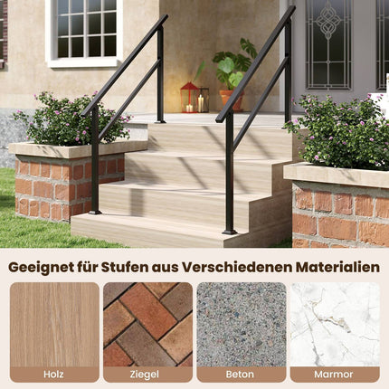 Verstellbares Treppengeländer für den Außenbereich, Metall, 150 kg Tragkraft