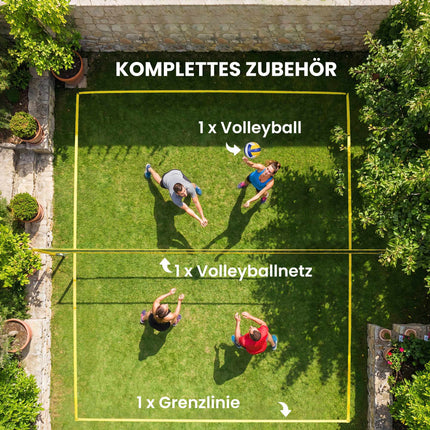 Verstellbares Outdoor-Volleyballnetz-Set mit Tragetasche