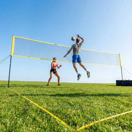 Verstellbares Outdoor-Volleyballnetz-Set mit Tragetasche