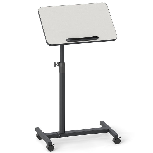 Table de lit réglable avec plateau pivotant, grise