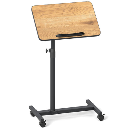 Verstellbarer Betttisch mit drehbarer Platte & Rollen