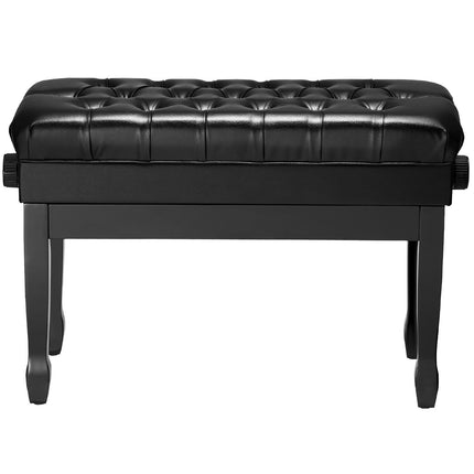 Adjustable Piano Bench with Storage, Padded Seat