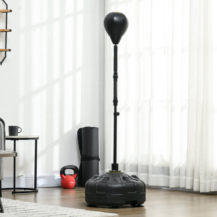 Verstellbarer Boxballständer mit befüllbarem Sockel, Schwarz