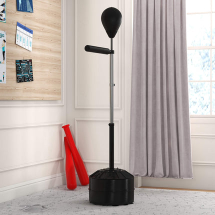 Ballon de frappe ajustable avec barre de réflexe, noir, 160-205 cm