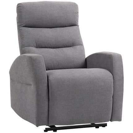 Fauteuil inclinable réglable avec repose-pieds, tissu gris foncé