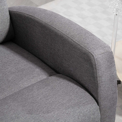 Fauteuil inclinable réglable avec repose-pieds, tissu gris foncé