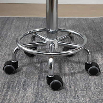 Verstellbarer Rollhocker 2er-Set mit Rückenlehne, 57-72 cm