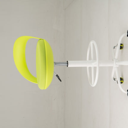 Verstellbarer Rollhocker mit grünem Kunstlederbezug, 88-100 cm