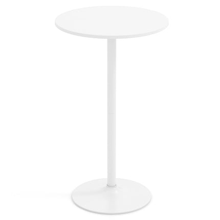 Verstellbarer runder Bistrotisch – 2 Höhen, 60 cm Weiß