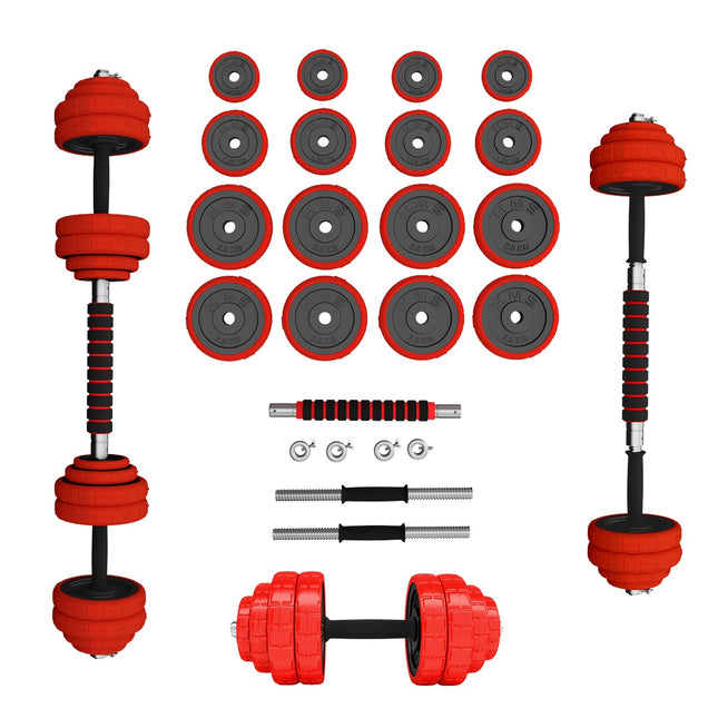 Verstellbare gummierte Hanteln 30kg Set