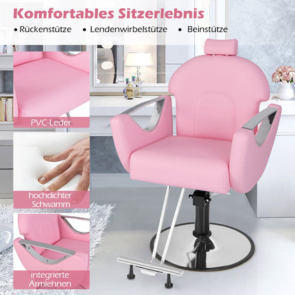 Fauteuil de salon réglable avec appui-tête et pompe hydraulique