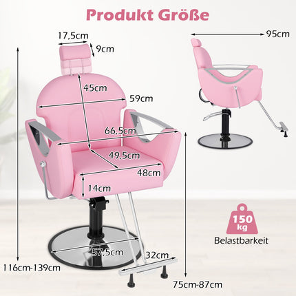 Fauteuil de salon réglable avec appui-tête et pompe hydraulique