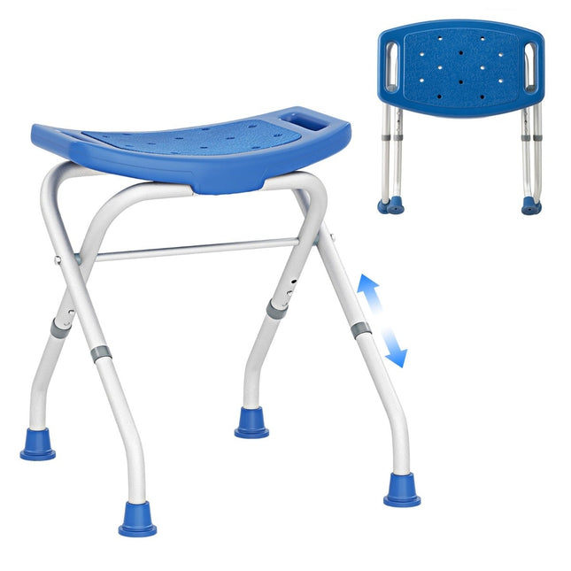 Tabouret de douche réglable, pieds en caoutchouc antidérapants, capacité de charge de 150 kg