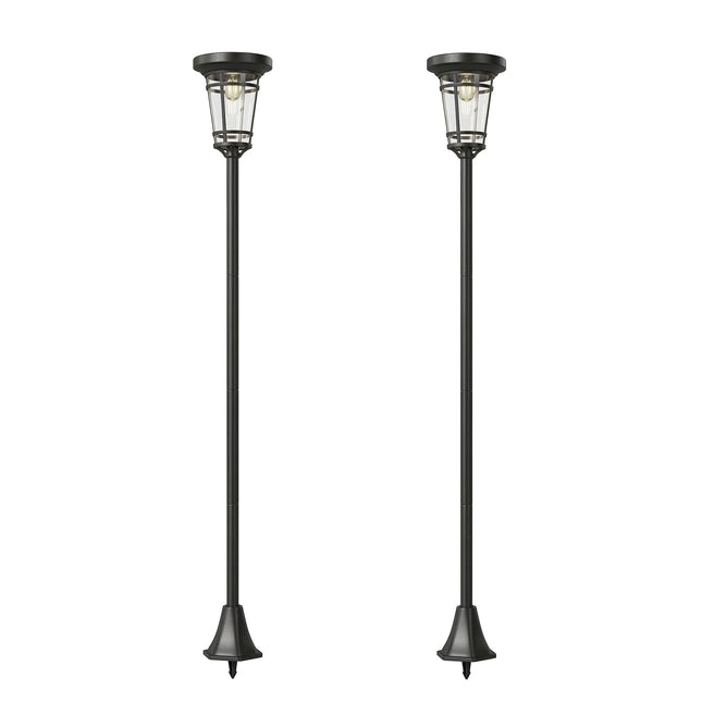 Ensemble de lanternes solaires de jardin réglables, 2 modes, IP44, 180 cm
