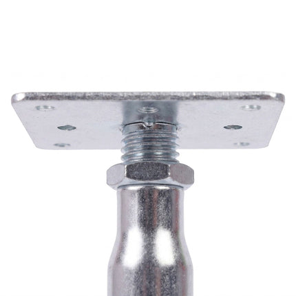Supports de poteaux en acier réglables, ensemble de 4 – Argent