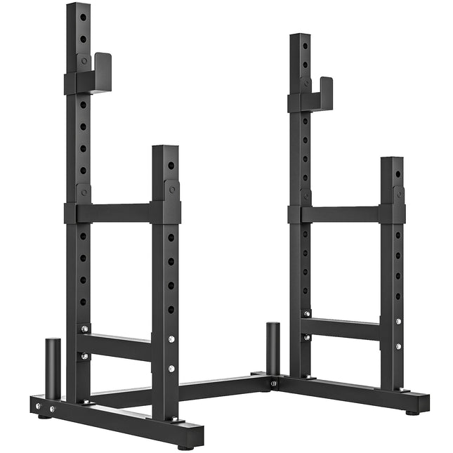 Verstellbares Kniebeugen-Rack aus Stahl mit zwei Langhantelständern