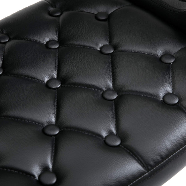Verstellbarer Drehbarer Barhocker mit Rückenlehne, Schwarz, Metallgestell