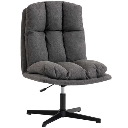 Fauteuil lounge pivotant réglable, assise de 62 cm, gris foncé