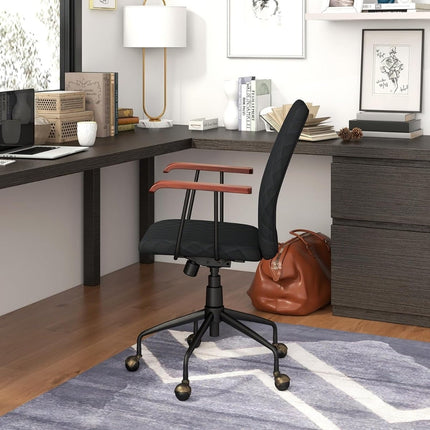 Verstellbarer Samt-Bürostuhl, ergonomisch, 150 kg Tragkraft