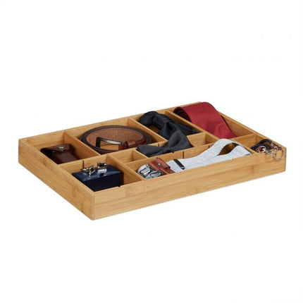 Insert de tiroir réglable en bambou