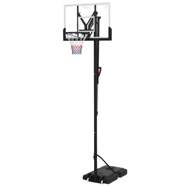 Verstellbarer Outdoor-Basketballkorb mit Ständer und Rollen