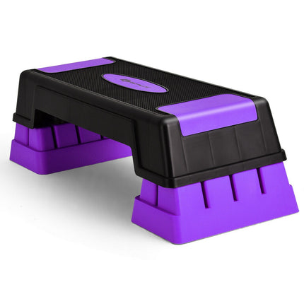 Plateforme de step aérobique, hauteur réglable sur 3 niveaux, violette