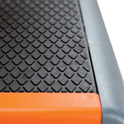 Aerobic-Step-Plattform, Schwarz/Orange, rutschfeste Oberfläche