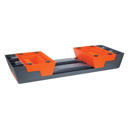 Aerobic-Step-Plattform, Schwarz/Orange, rutschfeste Oberfläche