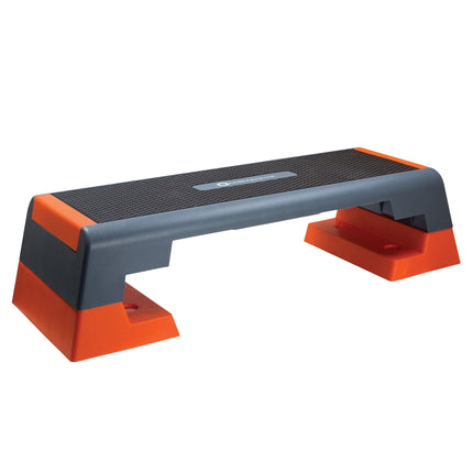 Aerobic-Step-Plattform, Schwarz/Orange, rutschfeste Oberfläche