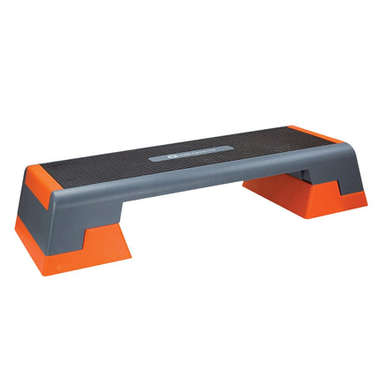 Aerobic-Step-Plattform, Schwarz/Orange, rutschfeste Oberfläche